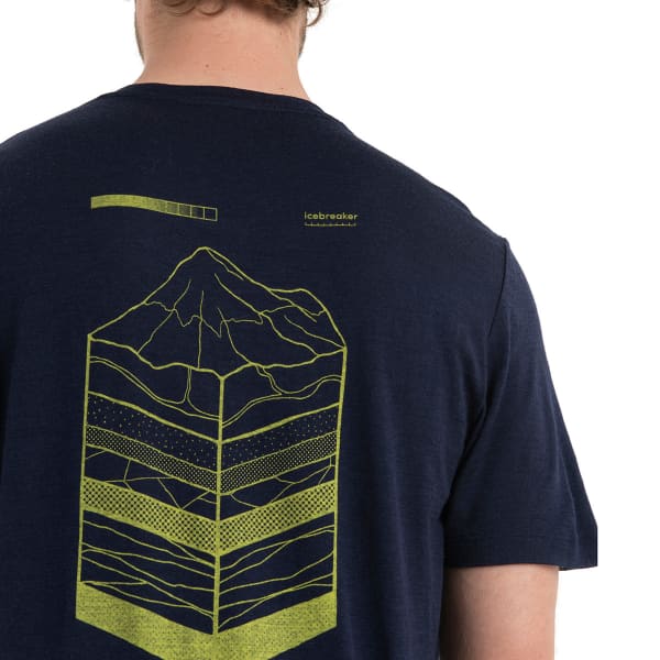 T-shirt randonnée ICEBREAKER M MER 150 TECH LITE II SS TEE MOUNTAIN MIDNIGHT NAVY