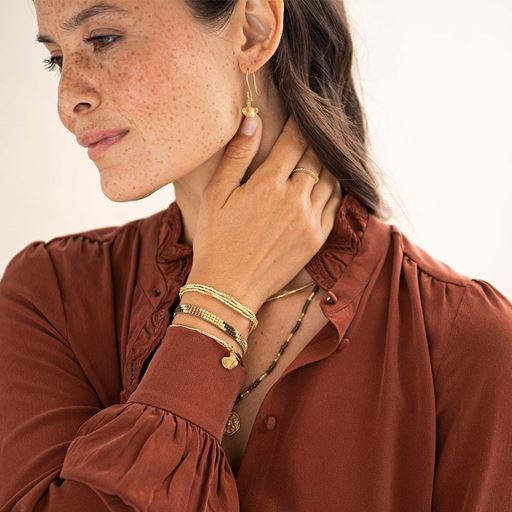 A Beautiful Story Shiny Armbånd, Citrine, 16-22 cm