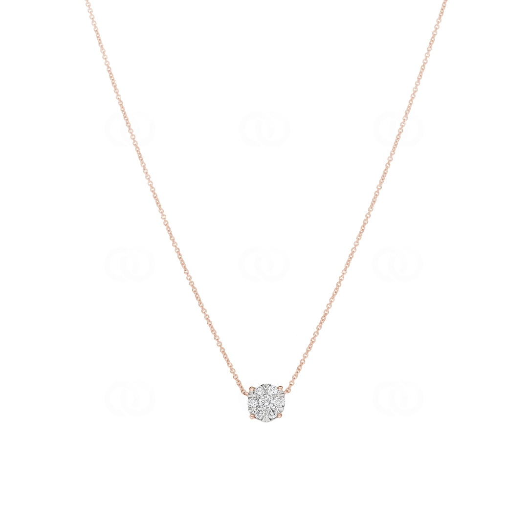 Collier 750/18 K Roségold mit Diamanten 0.33ct H/Si
