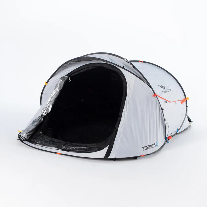 Decathlon Quechua - Barraca de Camping Quechua 2 Second Fresh & Black Impermeável e Pop-Up para 2 Pessoas