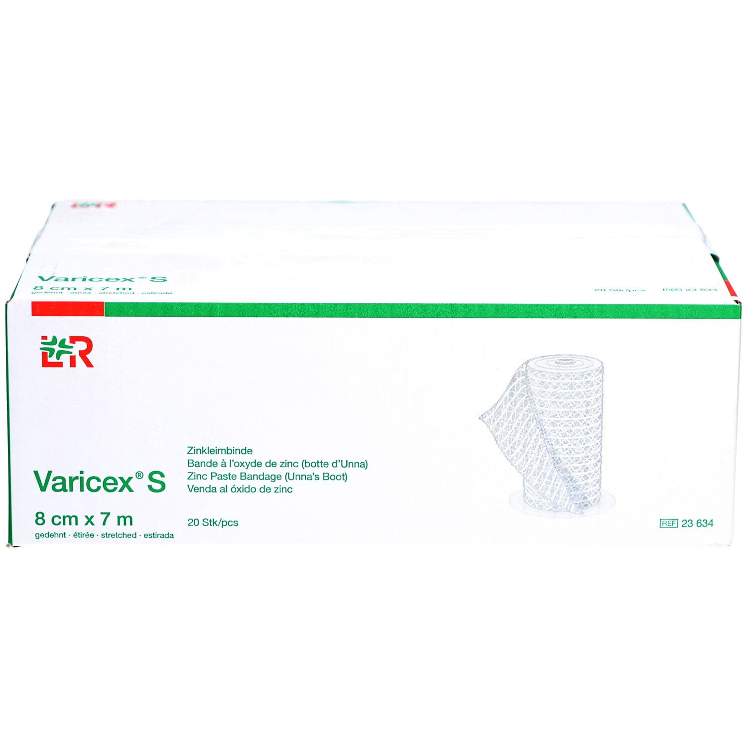 Varicex S Zinkleimbinde 8 cm x 7 m
