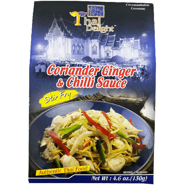 Thai Delight Koriander, Gember & Chili Roerbaksaus voor Kip 130g