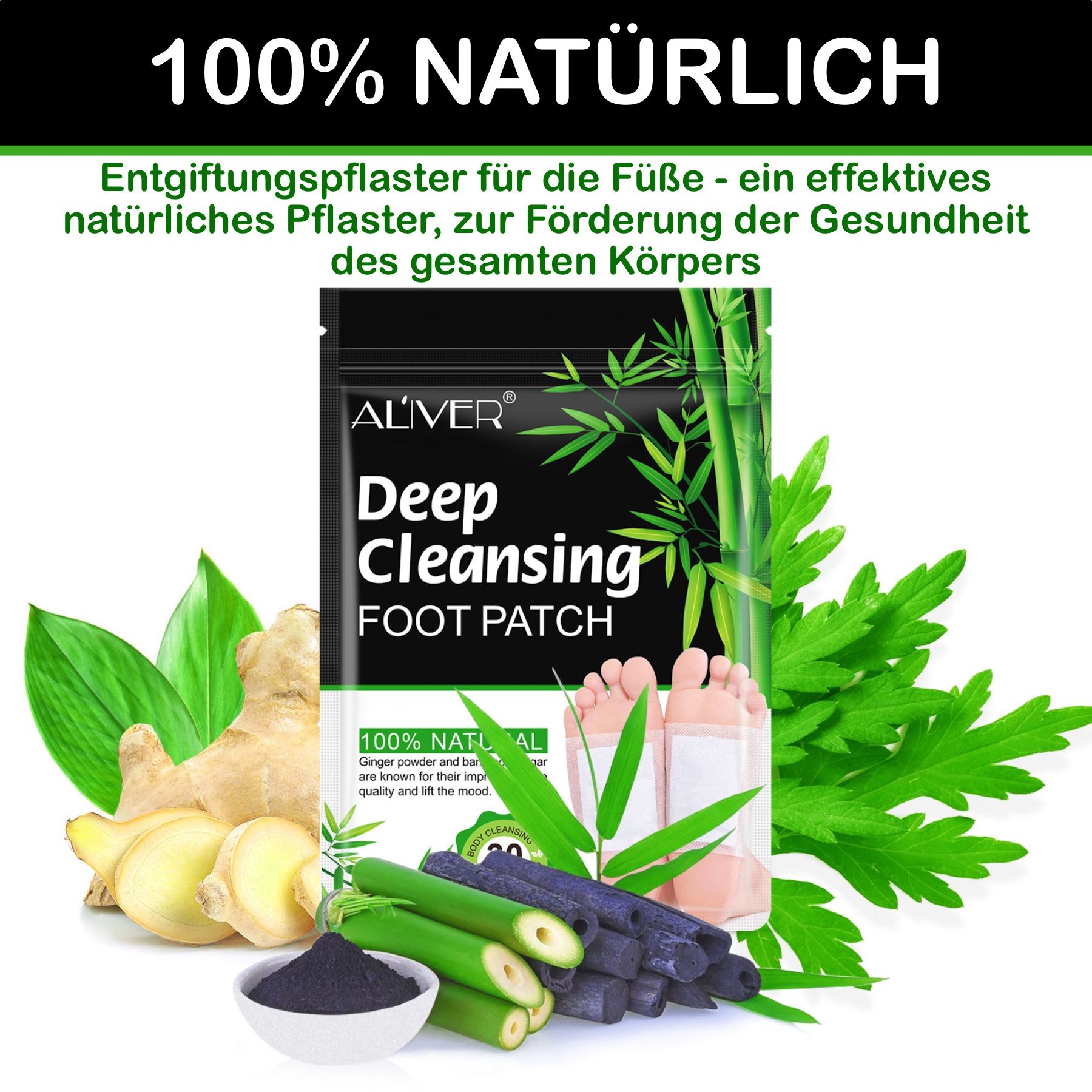 ALIVER Fußpflaster mit Bambusessig