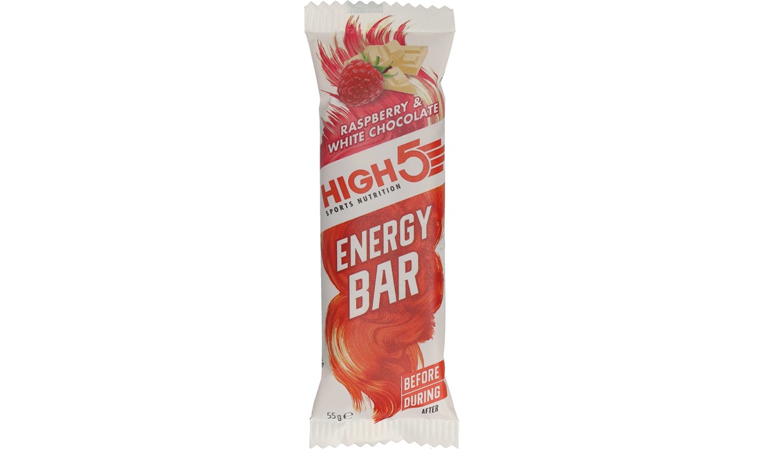 High5 Energy bar hindbær m/hvid chokolade 55g
