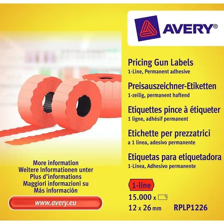 AVERY Zweckform Preisauszeichner-Etiketten, 26 x 12 mm, rot