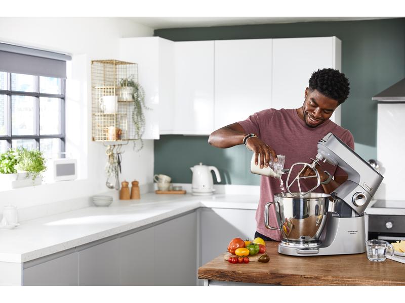 Kenwood Küchenmaschine Chef Baker KVC85.004SI Silber Küchenmaschine mit integrierte Waage und Timerfunktion