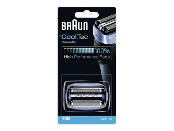 Braun CoolTech 40B - Reservefolie og -skjærer - for barbermaskin - blå - for Braun °CoolTec CT4s, CT5cc