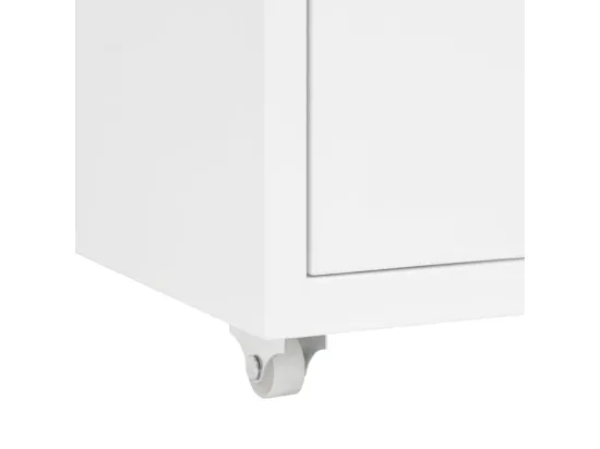 Classeur mobile Blanc 28x41x69 cm Métal