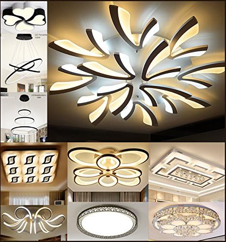 SX626-900 * 600 LED Deckenleuchte mit Fernbedienung Lichtfarbe/Helligkeit einstellbar schwarz weiß lackierter Alurahmen sehr leicht (SX626-900 * 600)