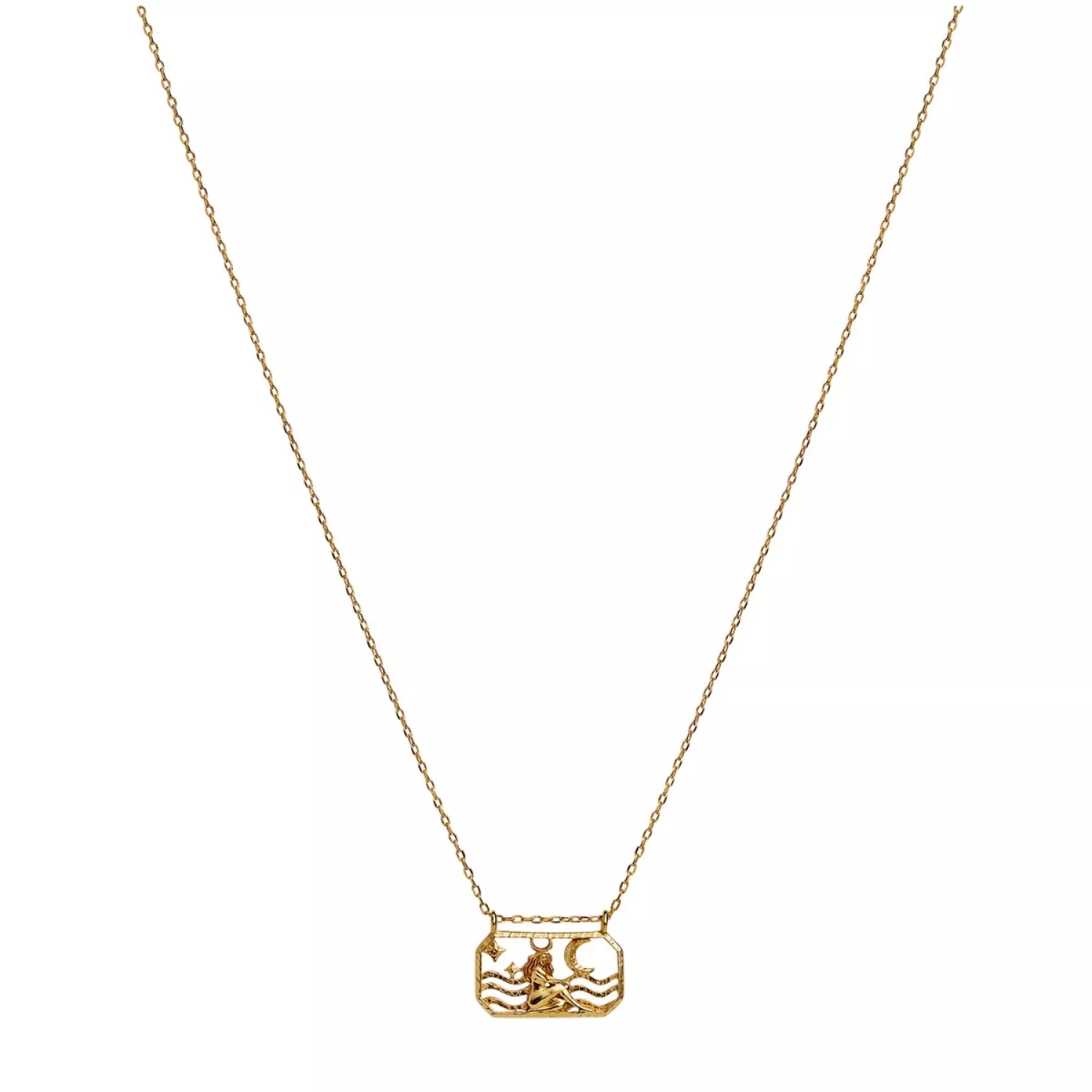 Maanesten Zodiac Taurus Halskæde 18 kt. Forgyldt Sølv 2585a