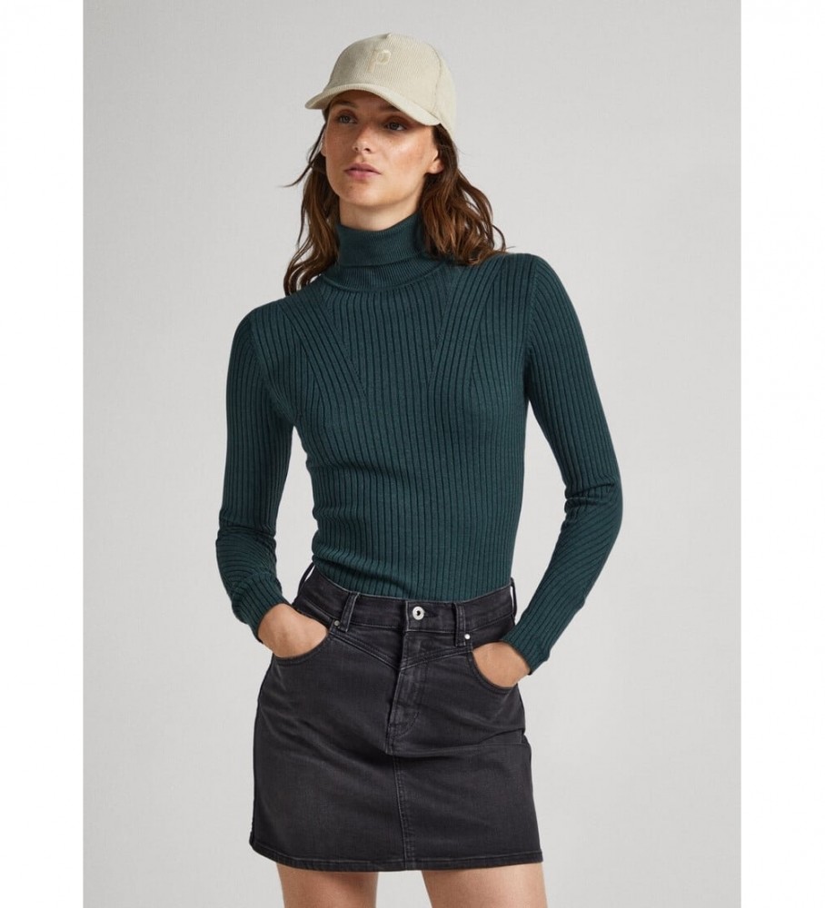 Suéter verde enrolado Dalia da Pepe Jeans