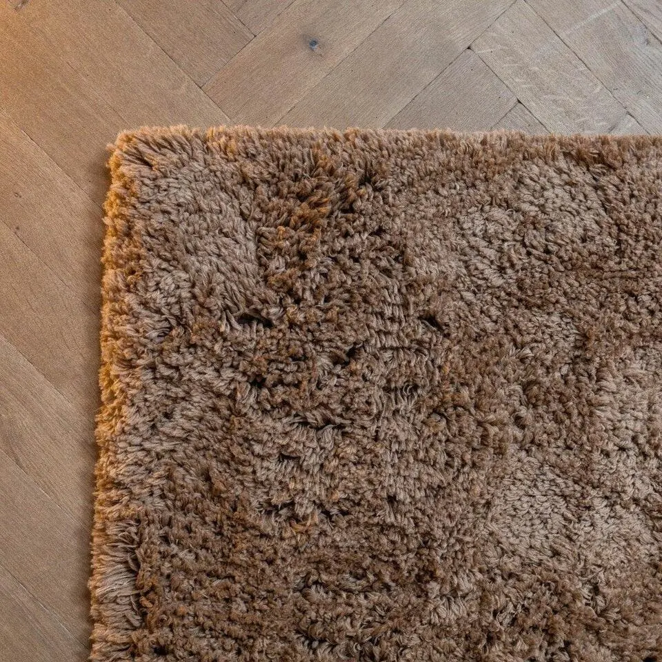 Interieur05 Hoogpolig Vloerkleed Polyester Pilo bruin - 150 x 80 cm