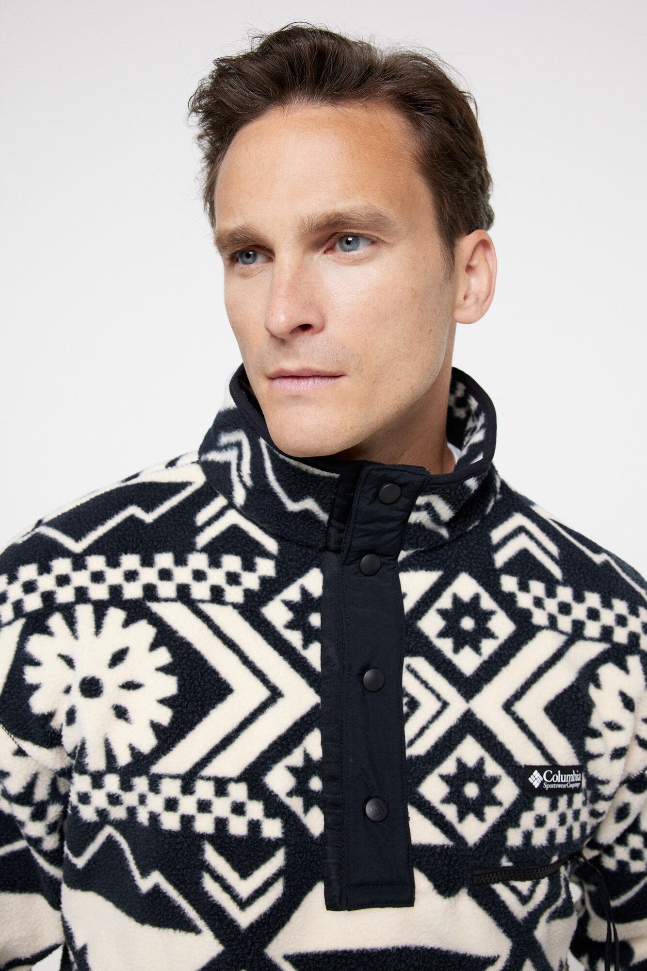 Jaqueta masculina Columbia™ Helvetia™ com fecho de pressão e fleece