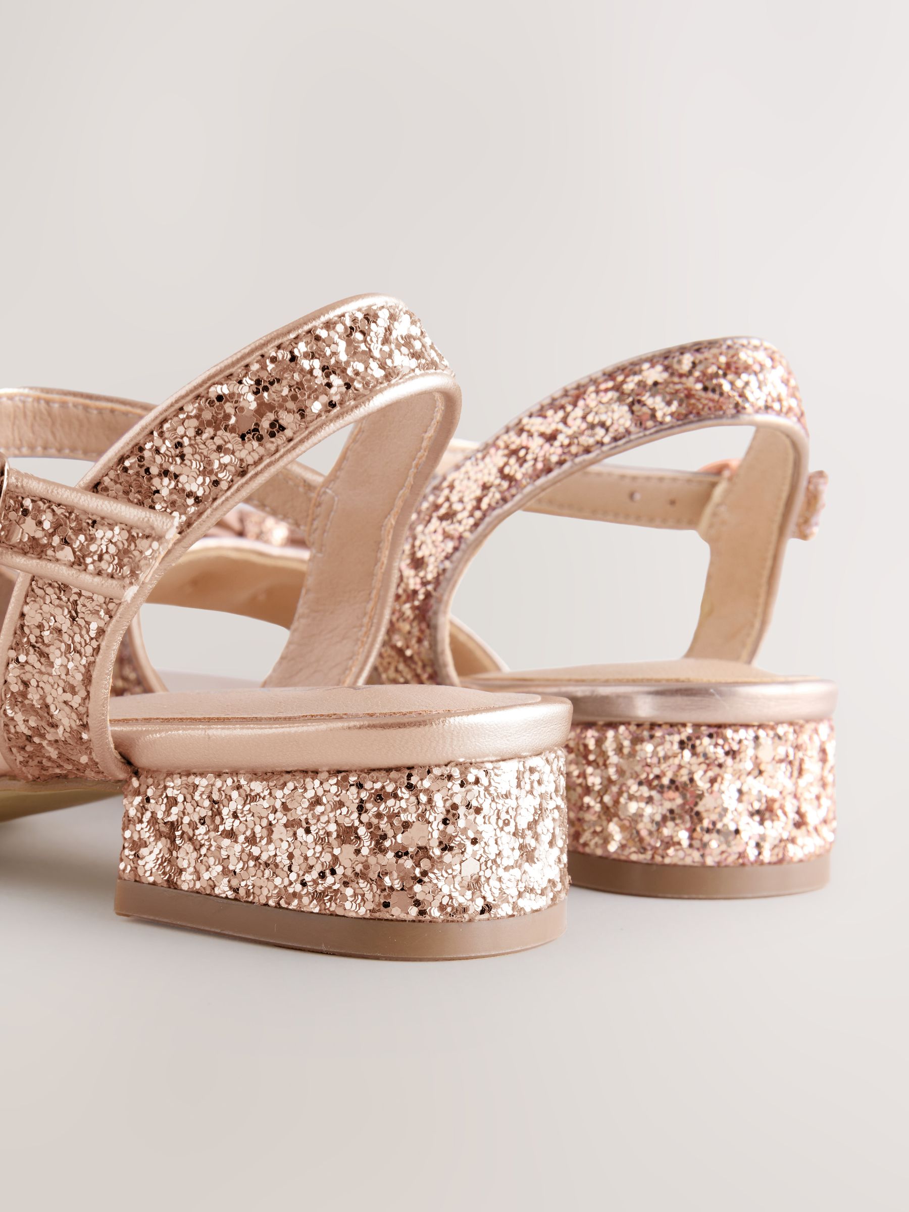 Rozegouden met glitters -