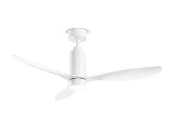 Ventilateur de Plafond avec Lumière Perenz 7198 B CT Blanc d. 132 cm, 3 Pales, 6 Vitesses, Moteur DC 35W, Silencieux