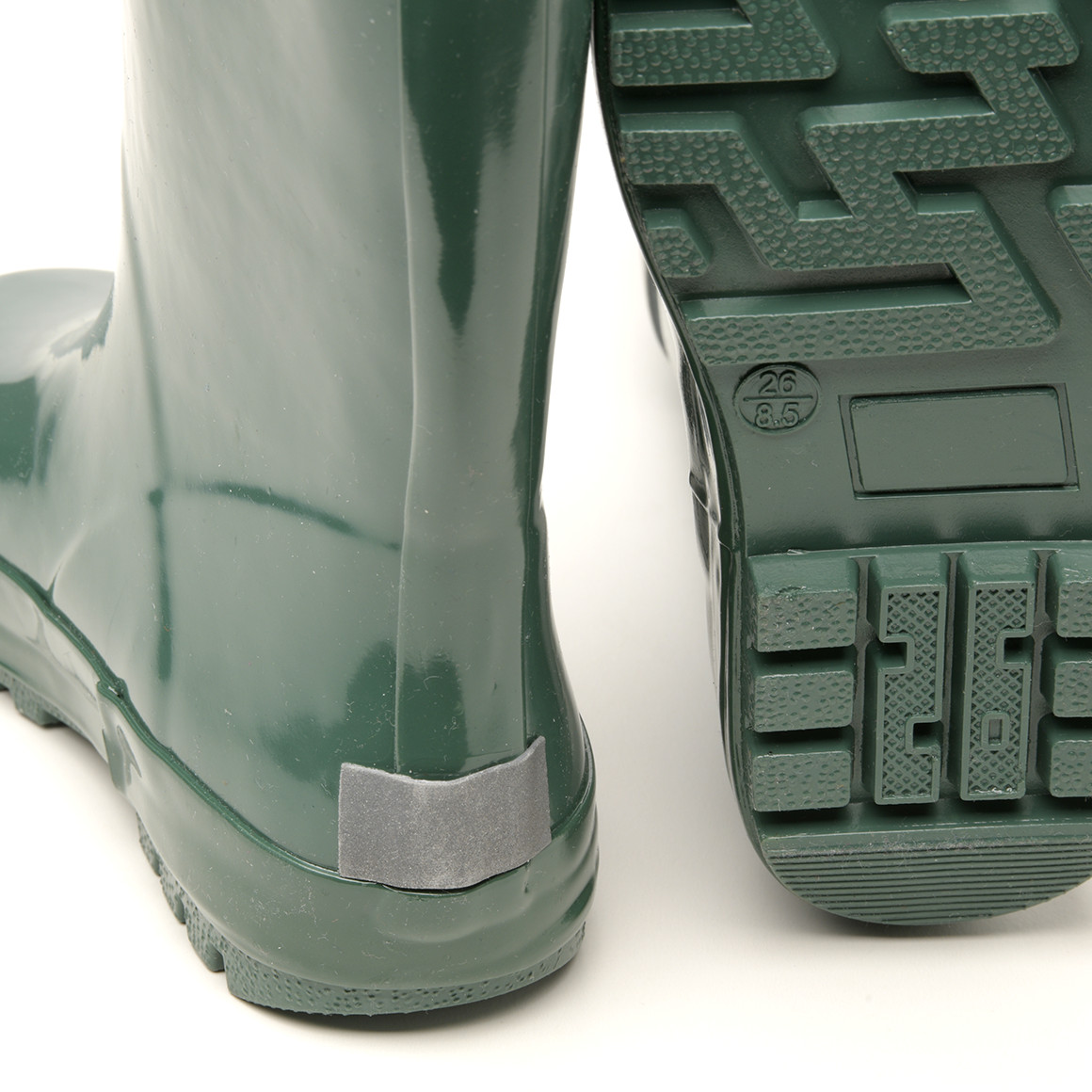 Topomini Baby Gummistiefel mit Reflektoren dunkelgrün