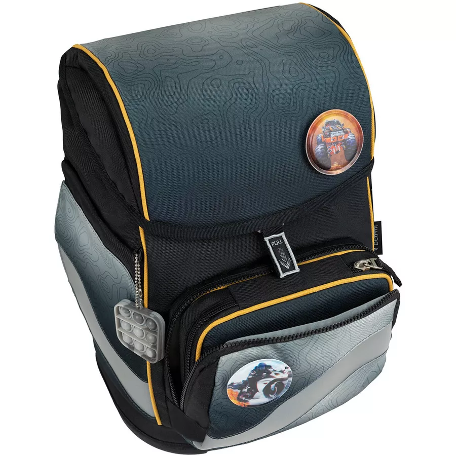 Belmil Schulranzen Premium Smarty Plus Set 5-teilig Black Grey