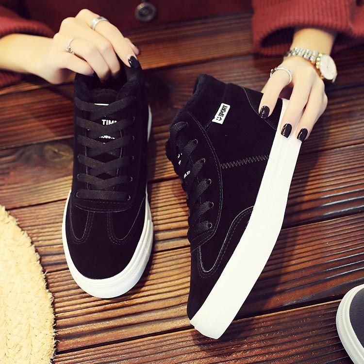 Solejoy - Hoge sneakers met veters van imitatiesuède