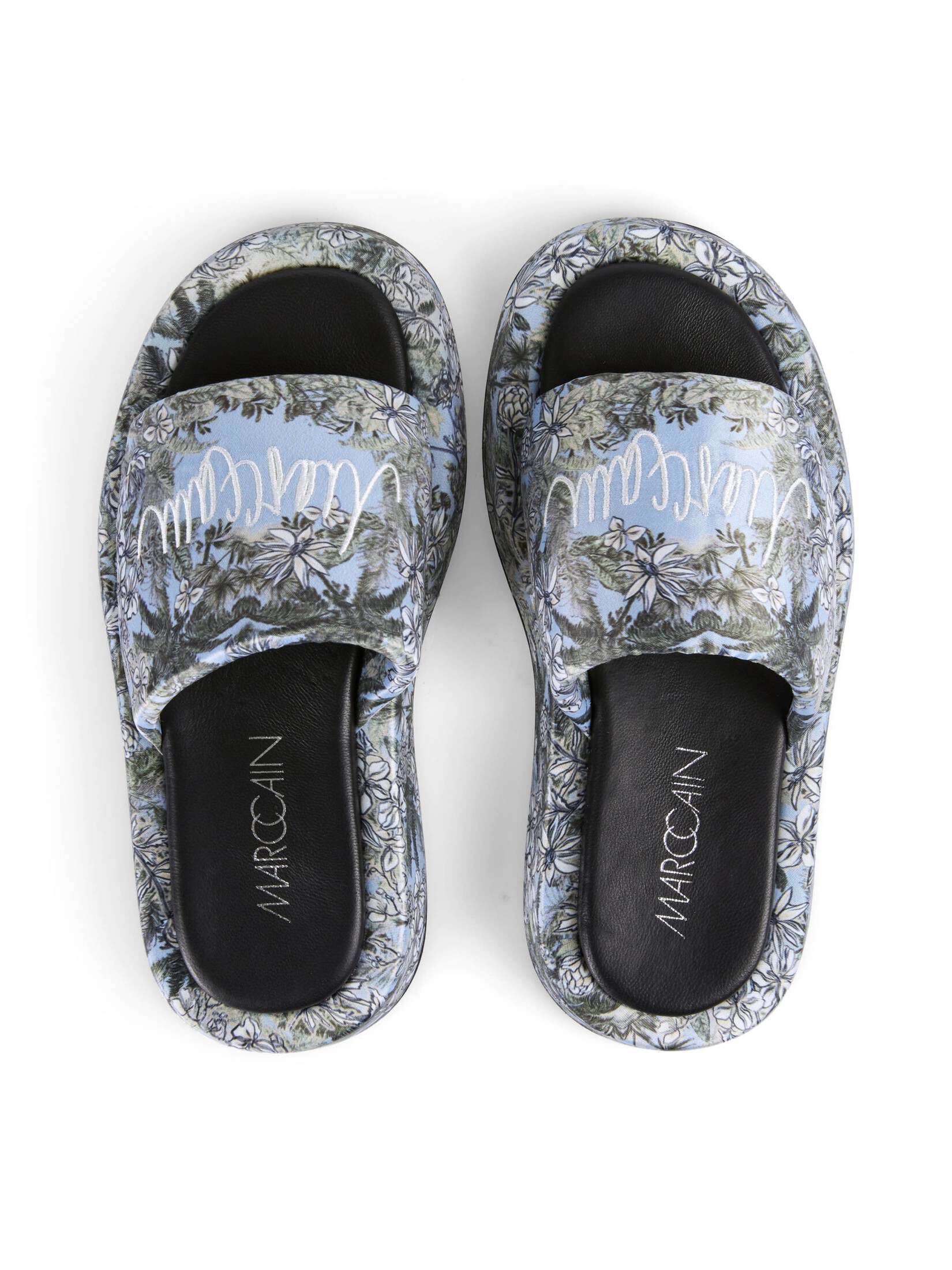 Marc Cain| Damen Pantoletten SANDALEN IM BLUMEN DESSIN