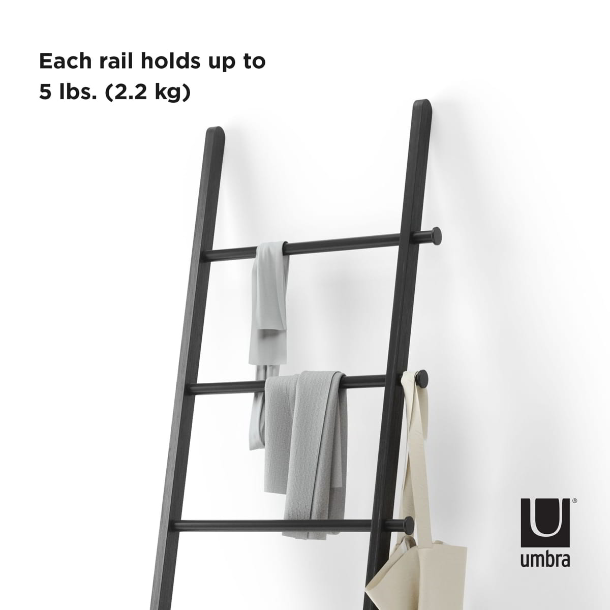 Umbra decoratieve ladder Leana zwart