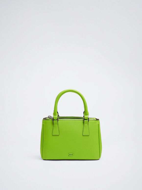Bolsa de compras com alça de tecido - Verde