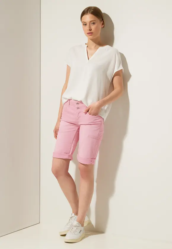 Casual Fit Jeansbermuda - light berry soft washed
