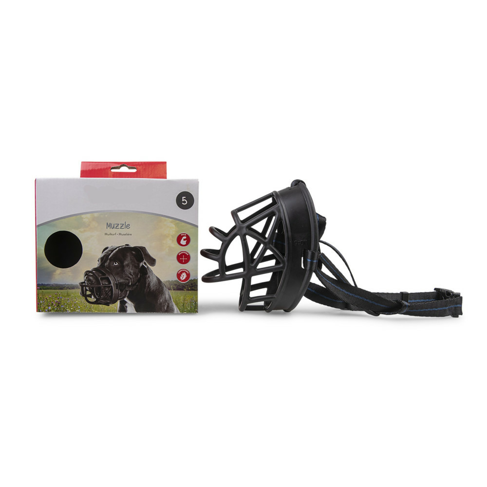 Muselière caoutchouc taille 5 pour type de chien berger allemand