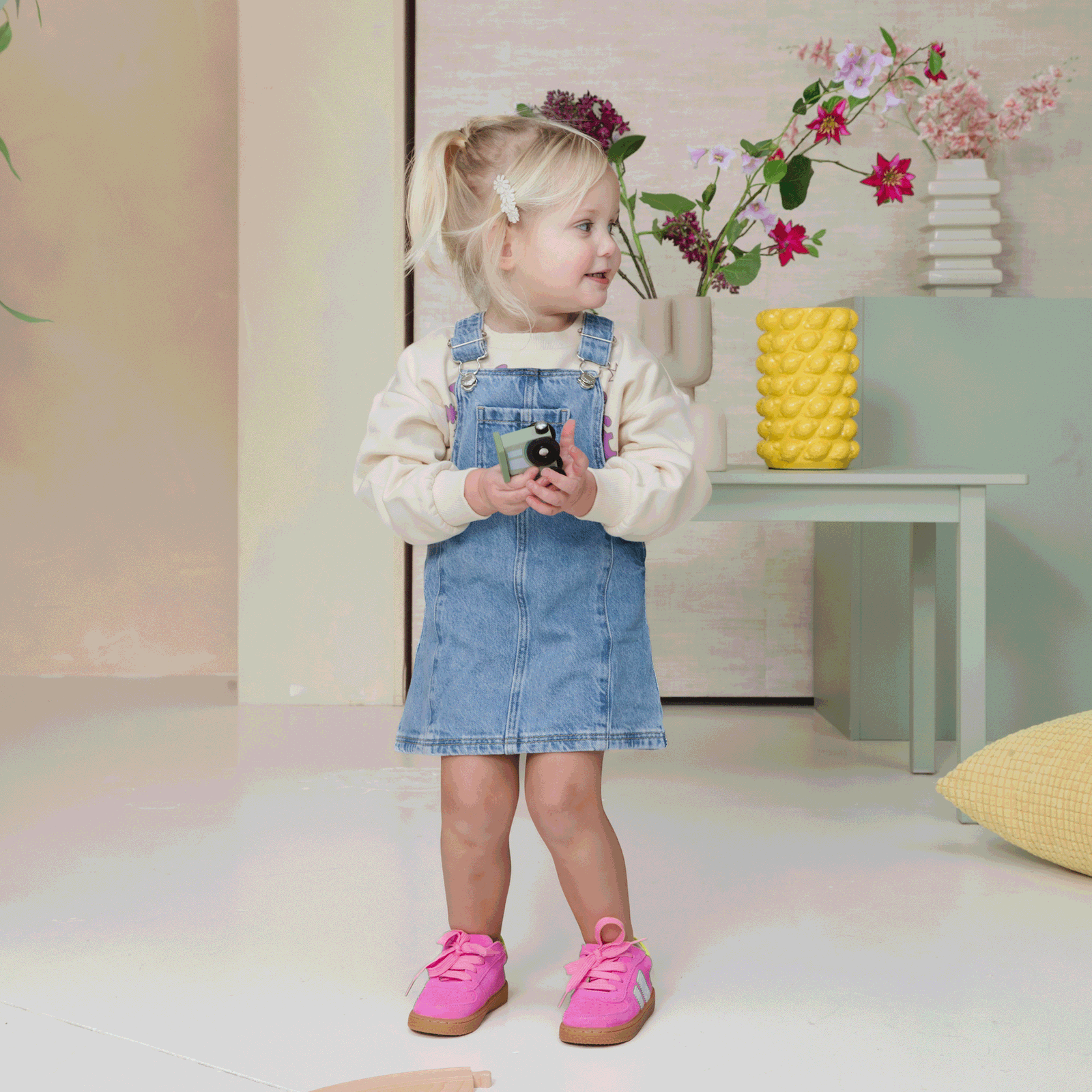 Shoesme roze sneakertje Microfiber leer, Suède | Meisjes schoenen