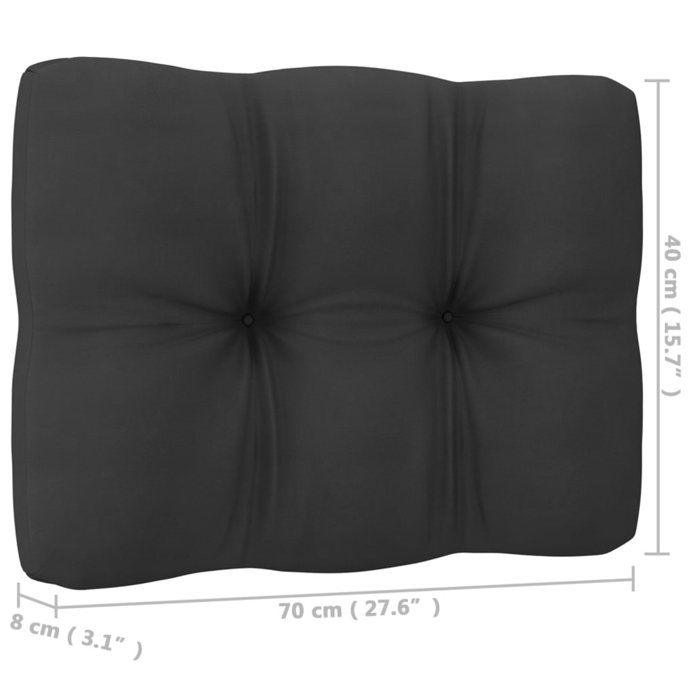 Salon de jardin meuble d'extérieur ensemble de mobilier 11 pièces avec coussins anthracite pin massif