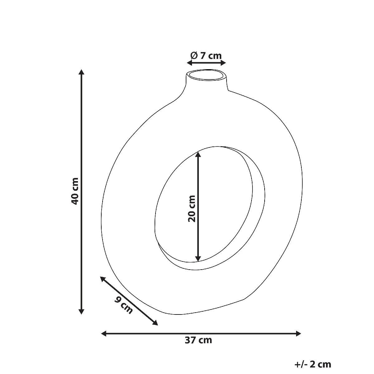 Beliani Vase COMAL - Doré