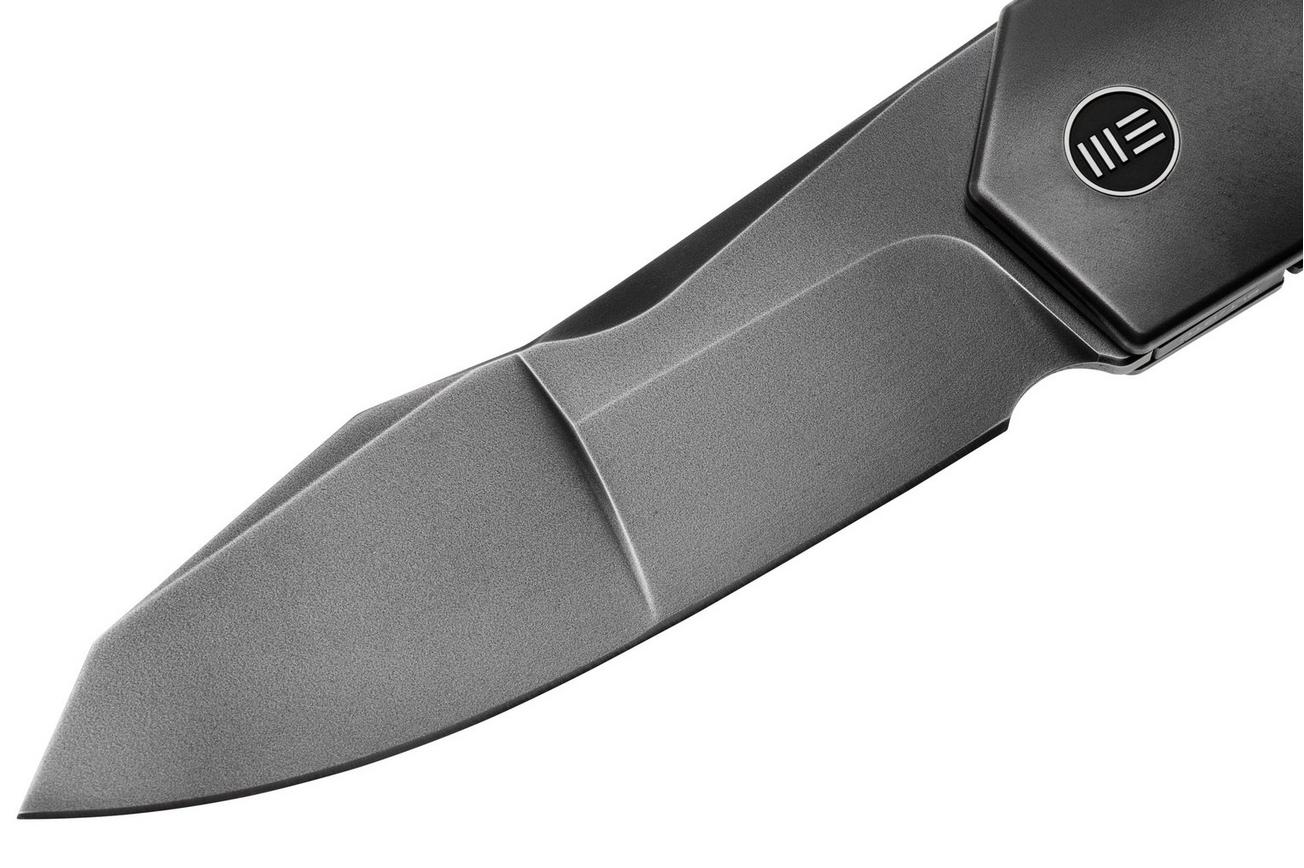 WE Knife Solid WE22028-6 CPM-20CV Dark Gray Bead Blasted Titanium, zakmes