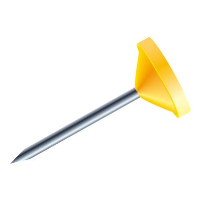 Exacompta - 100 Épingles tête plate - 5 mm - jaune