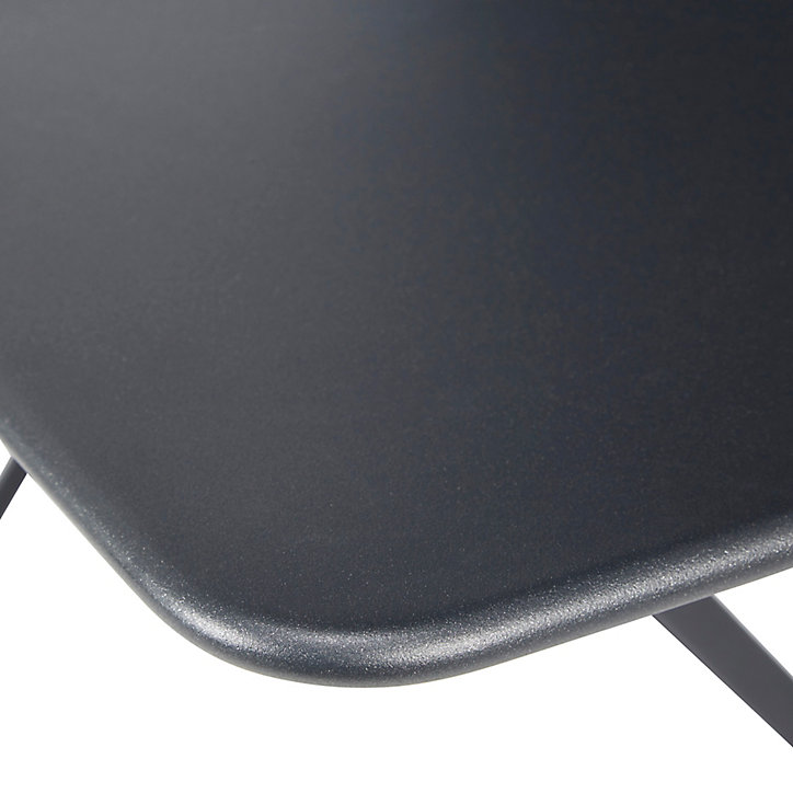 Table de jardin pliante Bistro en métal coloris carbone L.117 x l.77 x H.74 cm