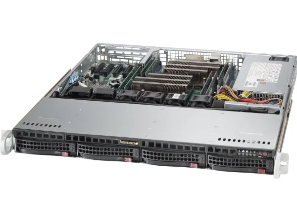 Supermicro SC813M FTQC-505CB - Rack-monterbar 1U - ATX - SATA/SAS - hot-swap 500 Watt - sort