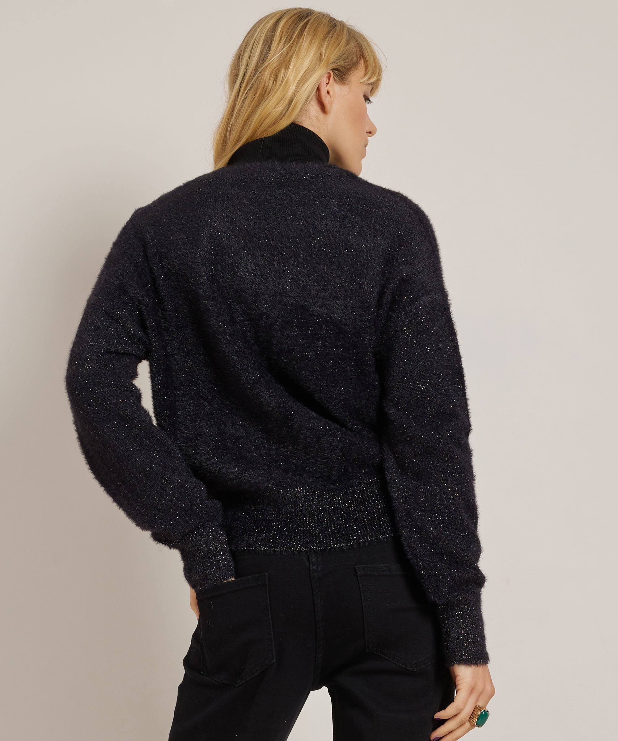 v-hals vest met knopen