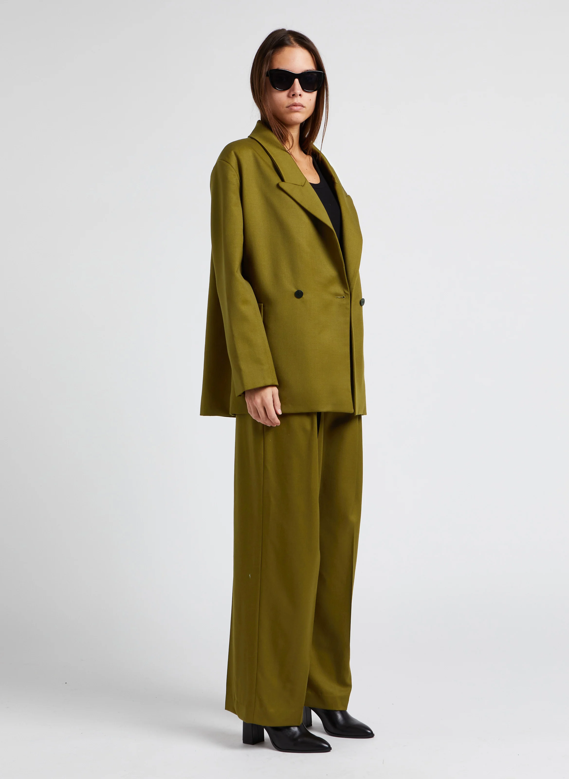 CHICAGO - Pantalon tailleur droit | Vert