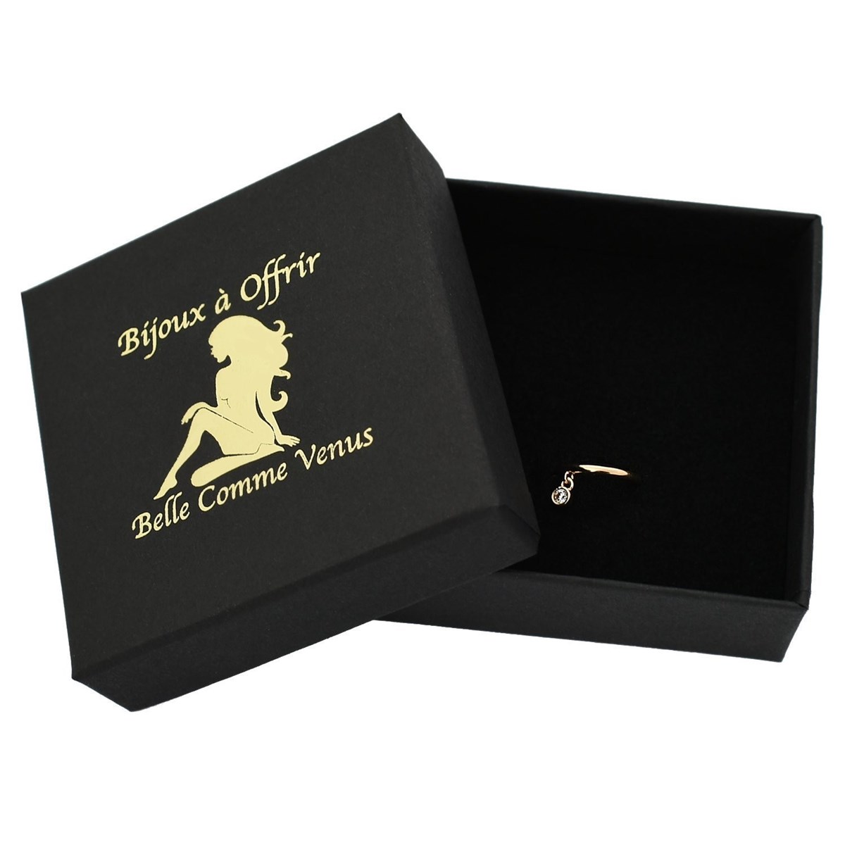 Clip d'oreille earcuff oxyde de zirconium pendant Plaqué OR 750 3 microns