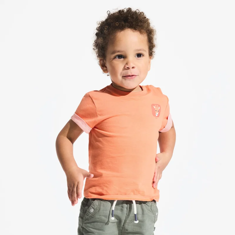 T-shirt à motif orange bébé garçon Orange