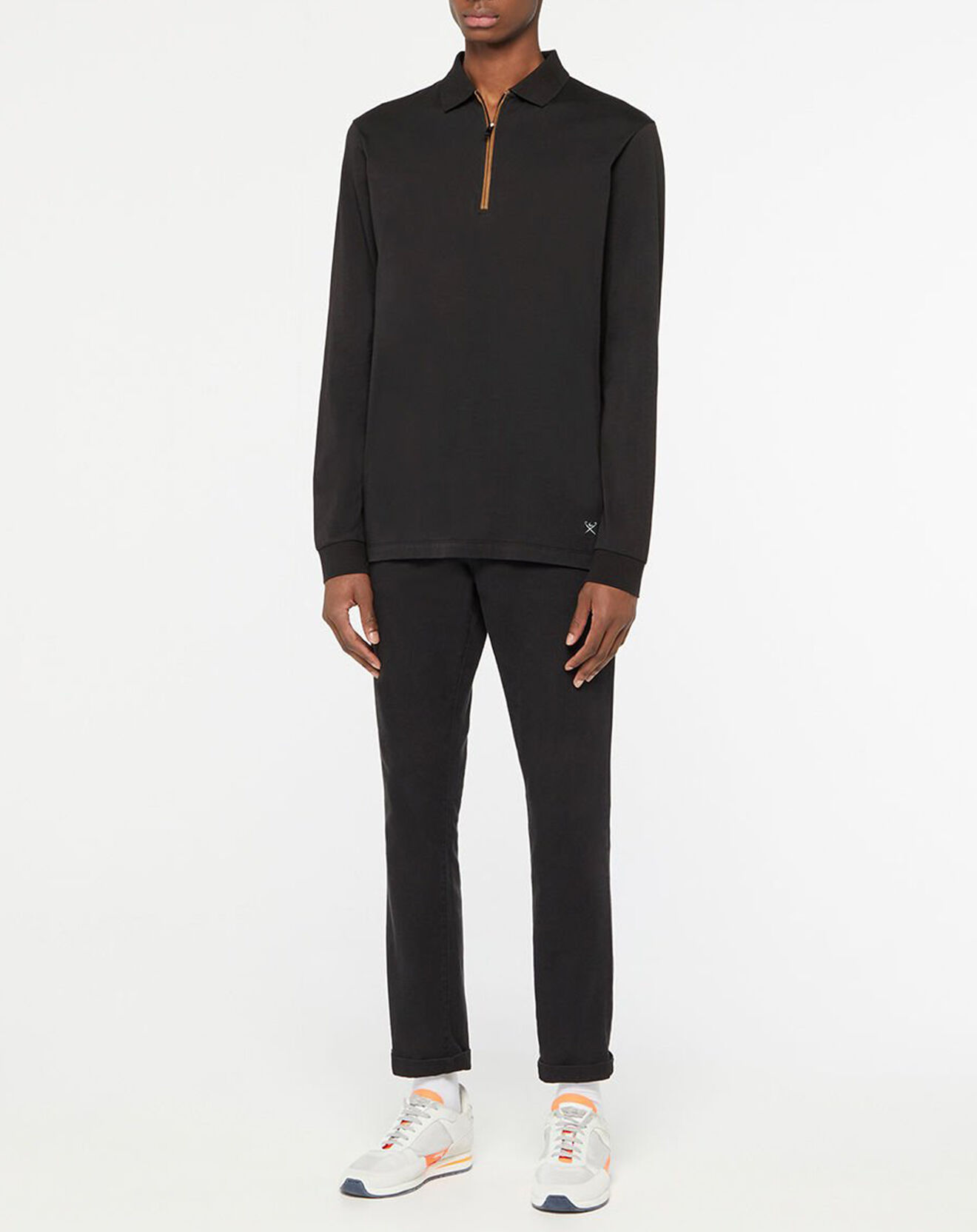 Hackett London Polo Regular Fit zippé noir