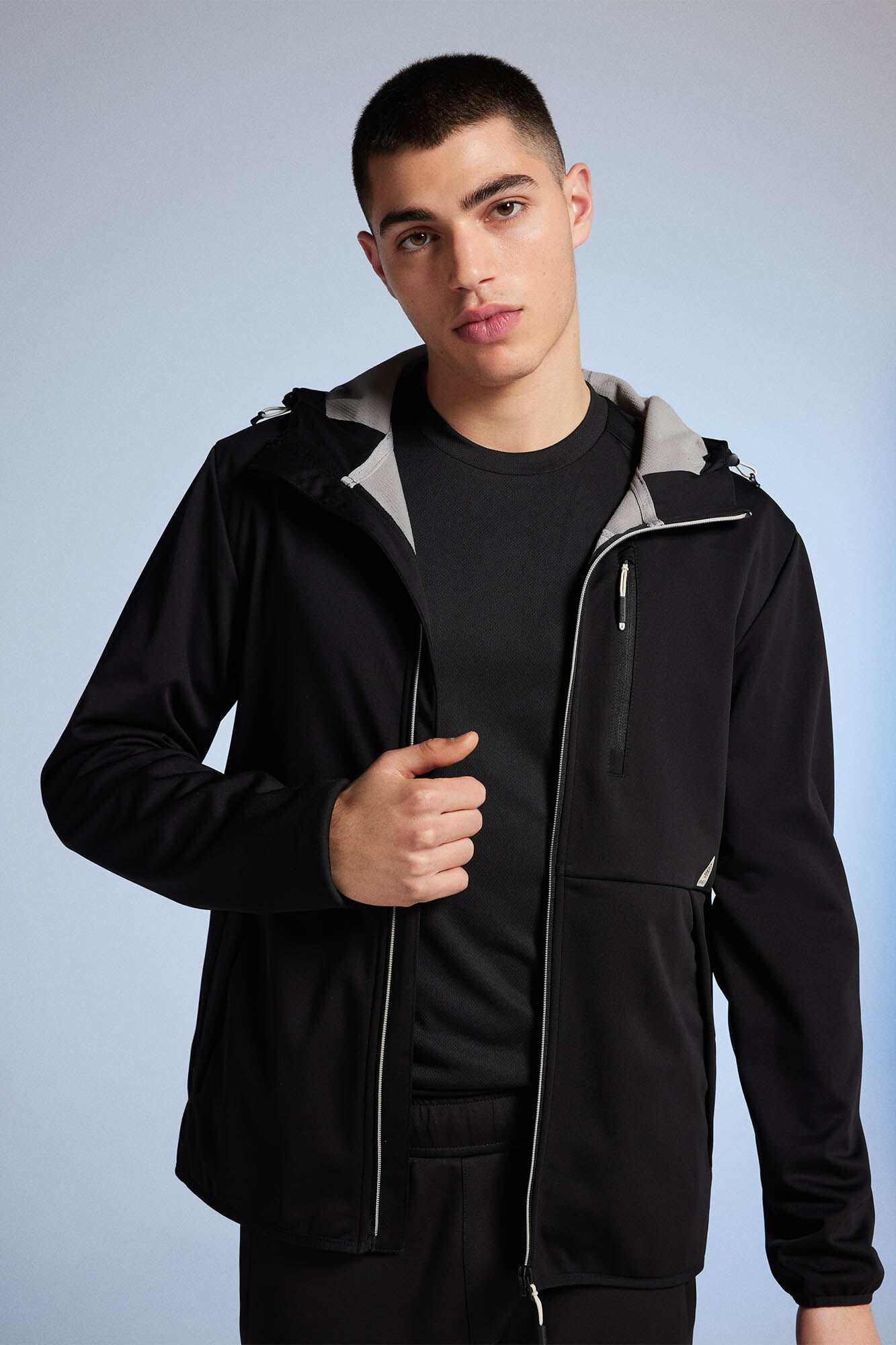 Moletom softshell de lã polar - preto