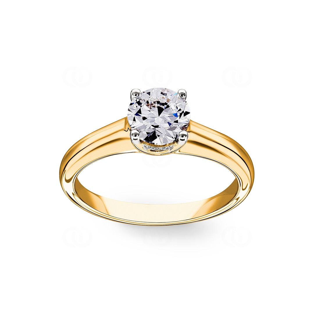 1.03ct Diamanten Solitärring 750/18 K Gelbgold