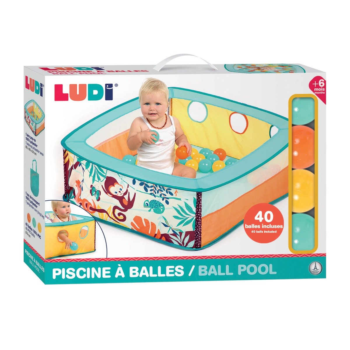 Piscine à balles jungle