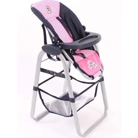 Bayer Chic Puppen-Hochstuhl Pink Checker