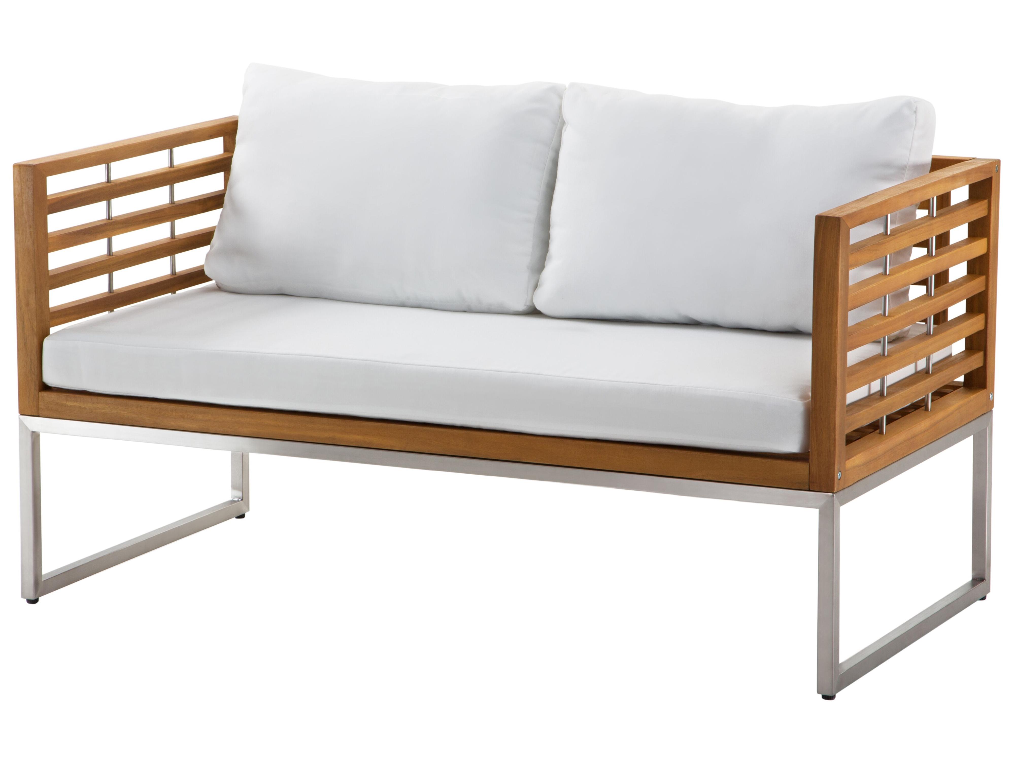 Loungeset met tafel 4-zits BERMUDA Acaciahout Bruin