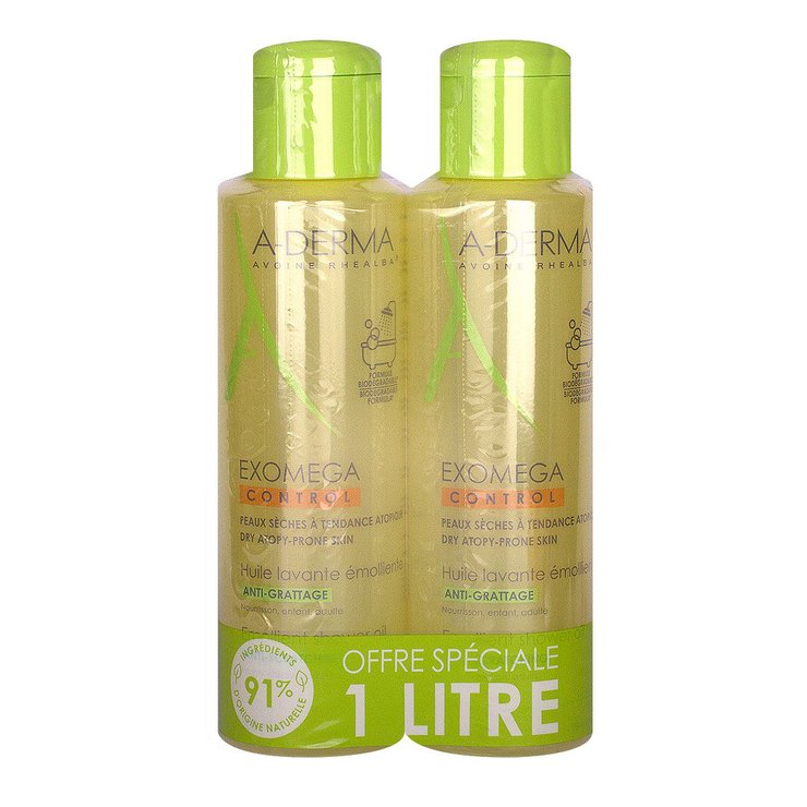 Exomega Control huile lavante émolliente 2x500ml