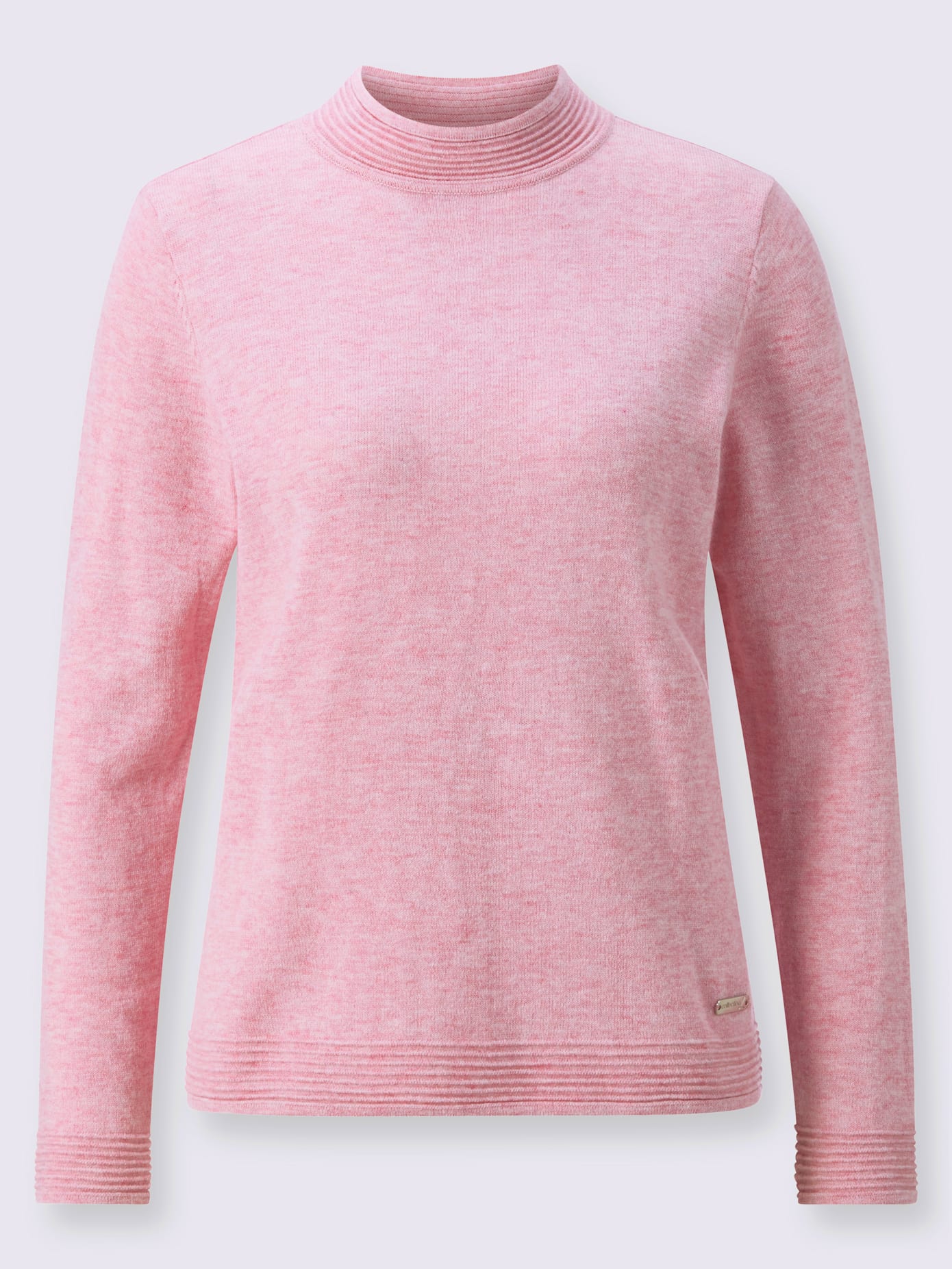 Pull col montant tricot fin élégant