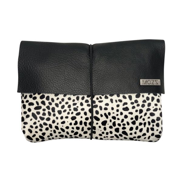 Mozz Bags Luieretui Black Baby Cheetah Wit