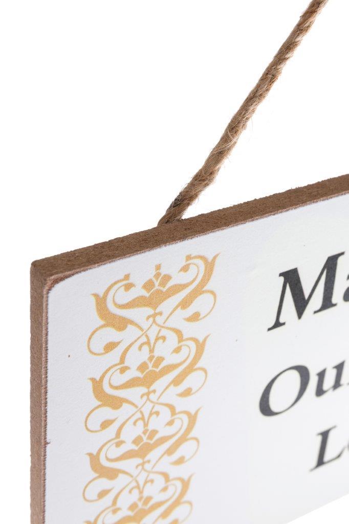 Holzschild - Enter as guest leave as friend - 40x16 cm