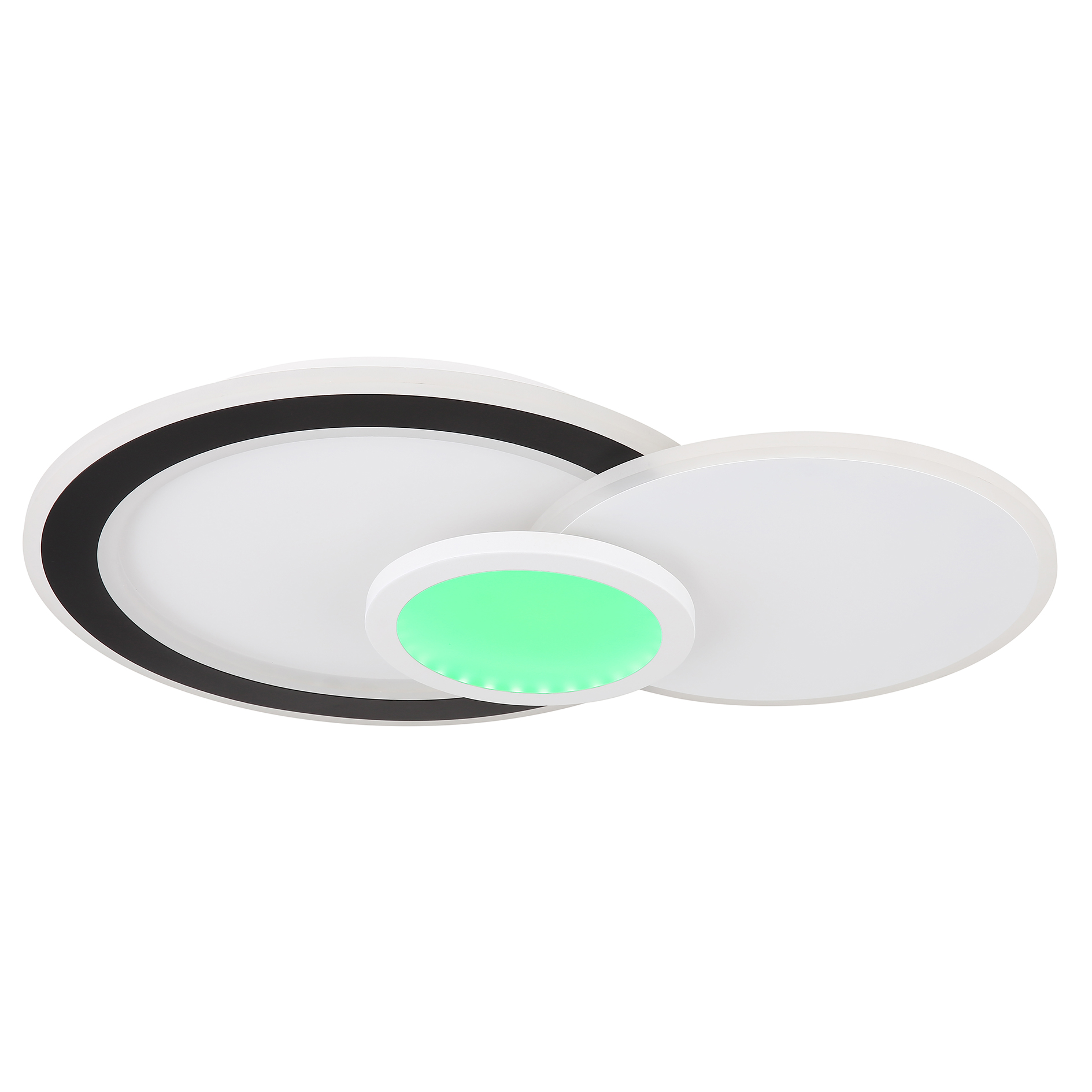 RGB-LED-Deckenleuchte - weiß-schwarz - mit Fernbedienung