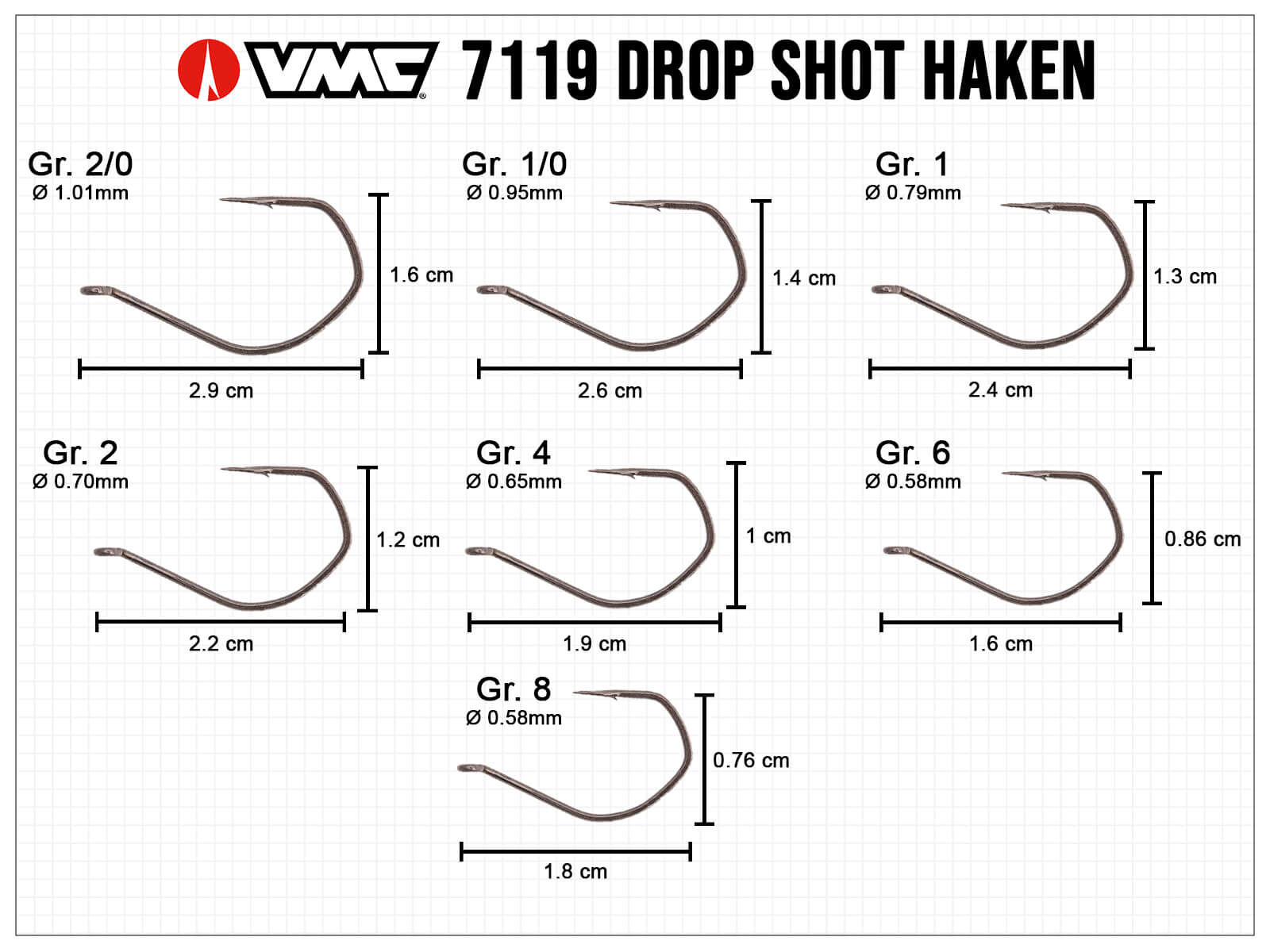 VMC Spark Point Drop Shot - Gr. 2/0